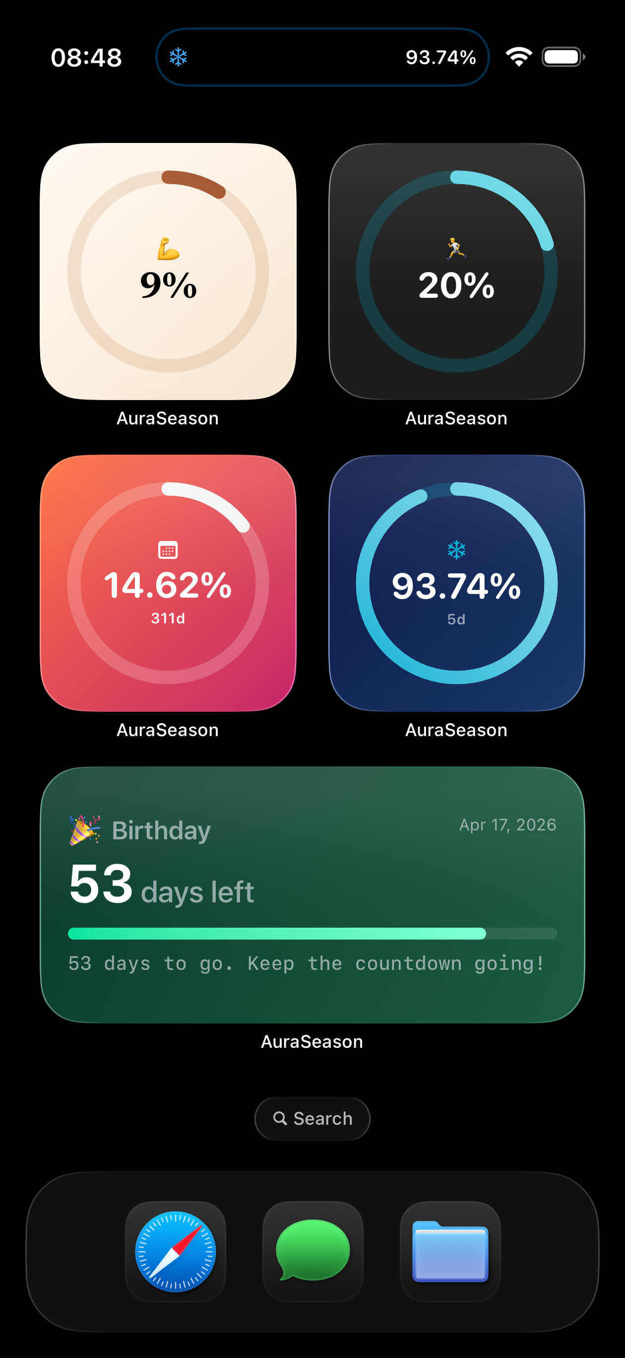 AuraSeason Widgets