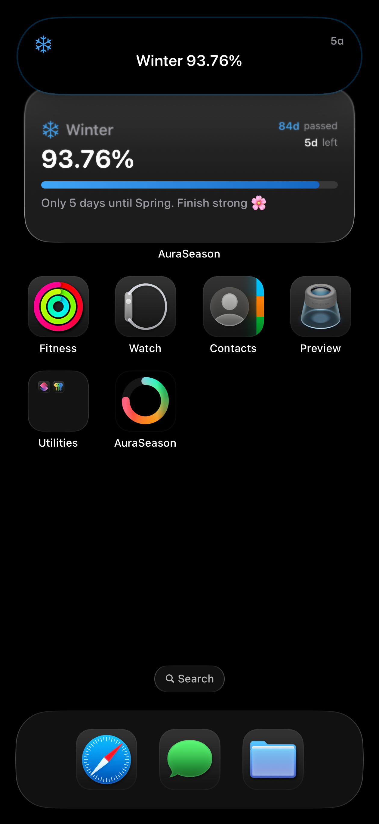 AuraSeason Live Activity